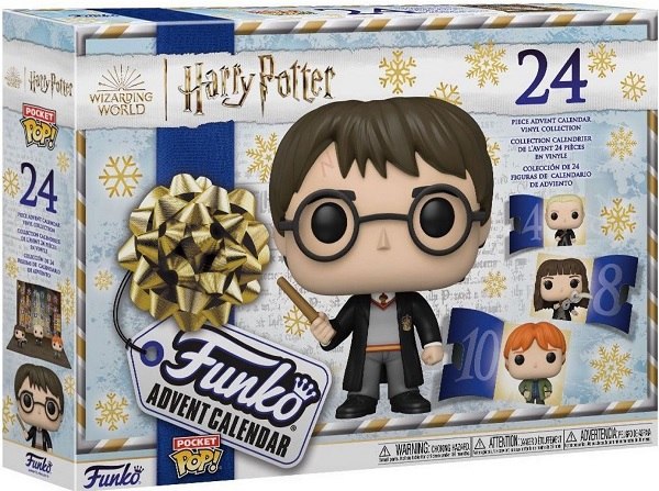 Kalendář k adventu Harry Potter firmy Funko s 24 postavičkami.