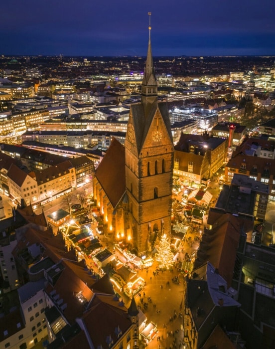 Jarmark v okolí Marktkirche.