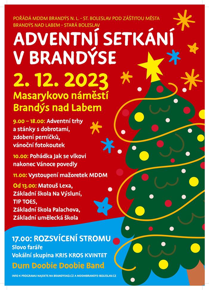 Leták na Adventní setkání v Brandýse 2023. 