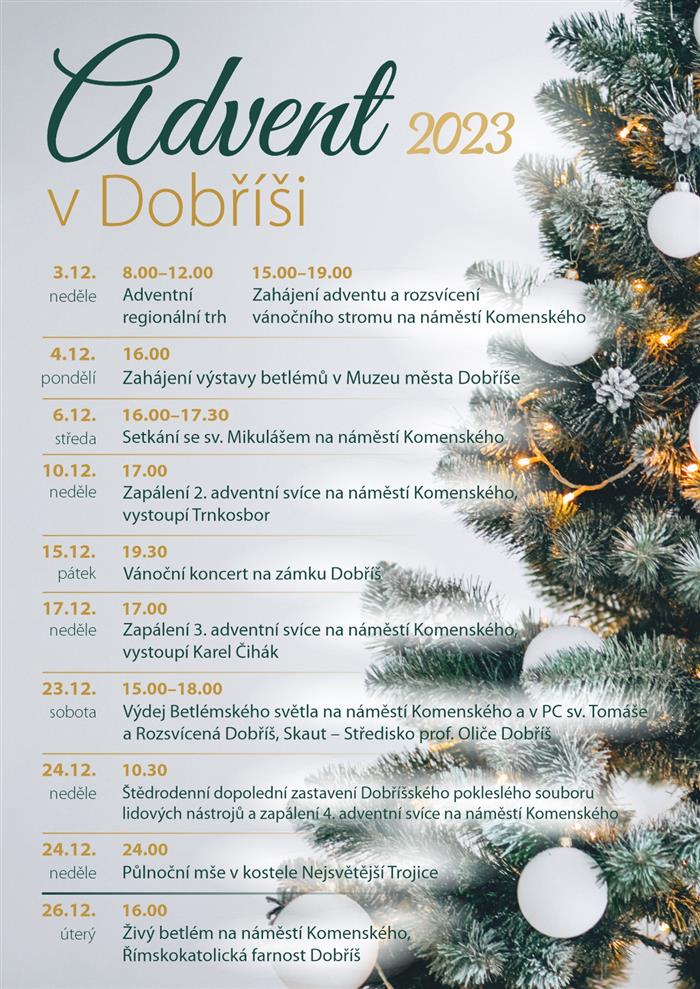 Plakatý na dobříšský advent.