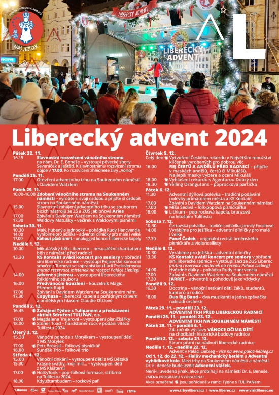 Plakát na Liberecký advent 2024.