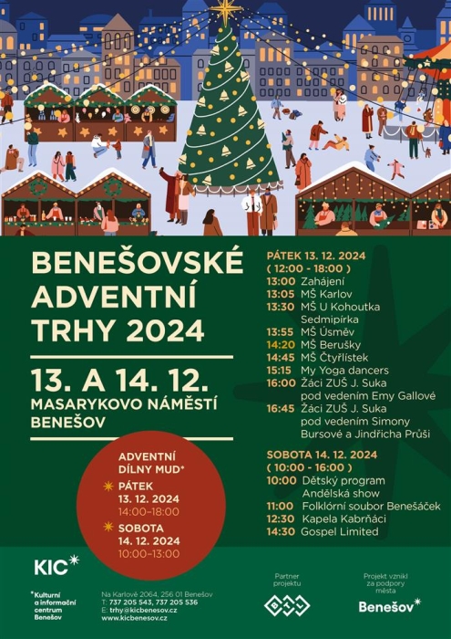 Plakát na Benešovský advent.