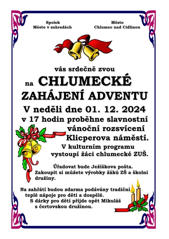 Plakát Chlumecký advent.