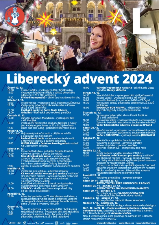 Plakát na Liberecký advent 2024.