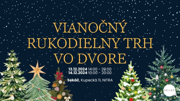 Plakát řemeslnéo adventního trhu v Nitře.