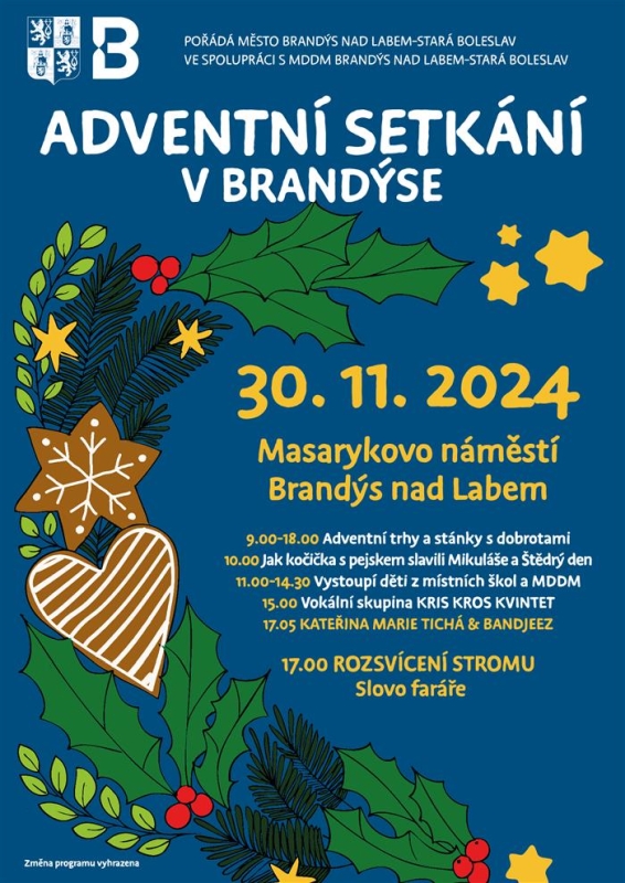 Leták na Adventní setkání v Brandýse 2024.